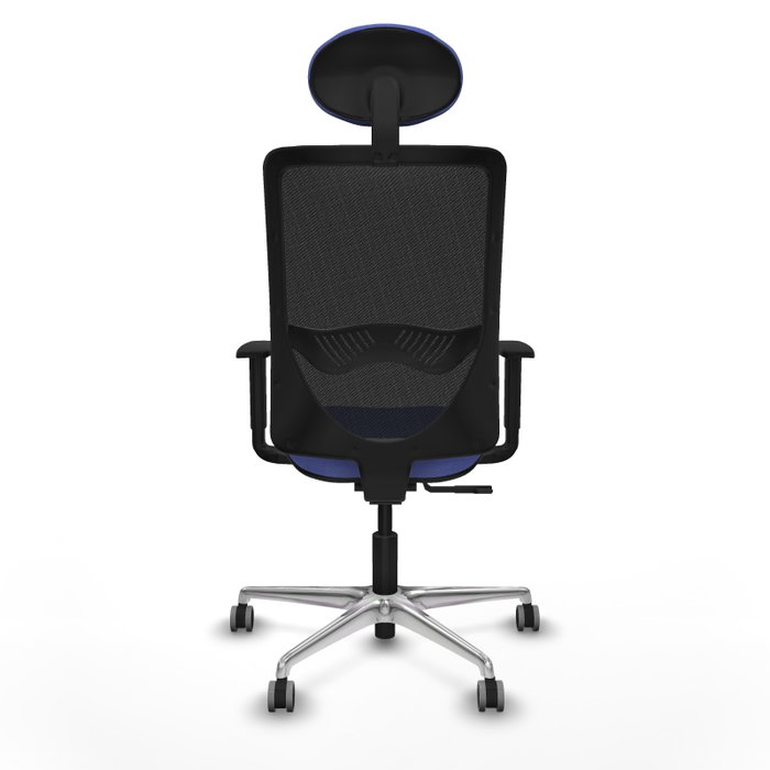 PIQUERAS Y CRESPO Silla de oficina Zulema con mecanismo Sincro, Azul claro y Negro