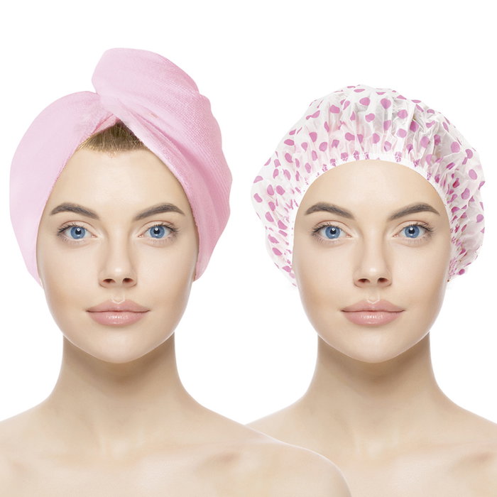 Cosmetic Club Kit Toalla Mágica Y Gorro Baño Poliester