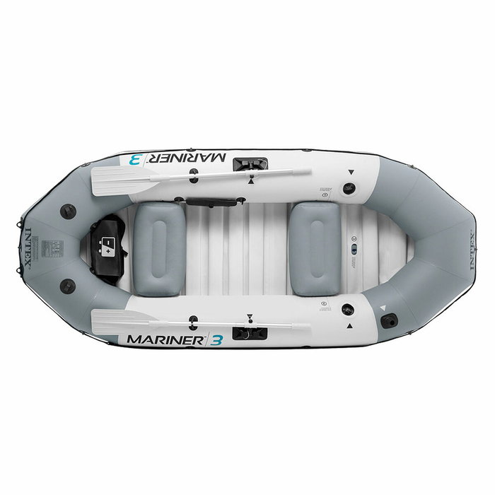 Intex Barco Mariner para 3 personas con 2 remos de aluminio y bomba