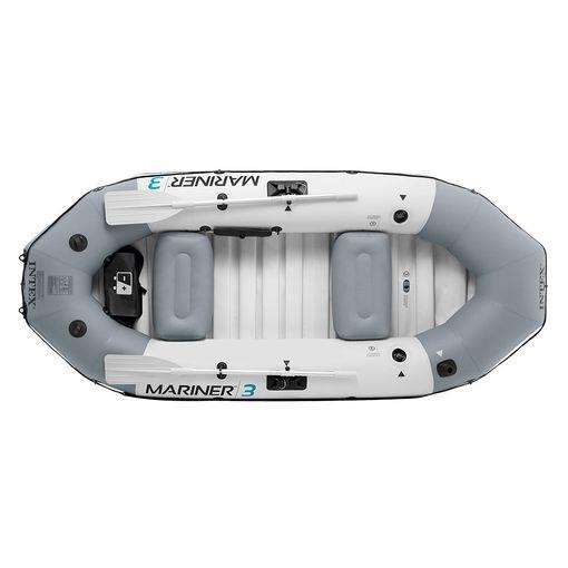 Intex Barco Mariner 3 Personas con 2 Remos de Aluminio y Bomba - 297x127x46cm
