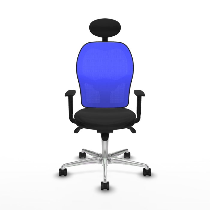 PIQUERAS Y CRESPO Silla de oficina Jorquera con mecanismo Sincro, Similpiel Negro y Malla Azul PIQUERAS Y CRESPO Silla de oficina Jorquera con mecanismo Sincro, Similpiel Negro y Malla Azul