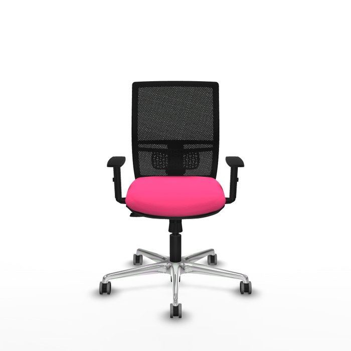 PIQUERAS Y CRESPO Silla de oficina Yunquera Rosa con mecanismo Sincro/Traslack