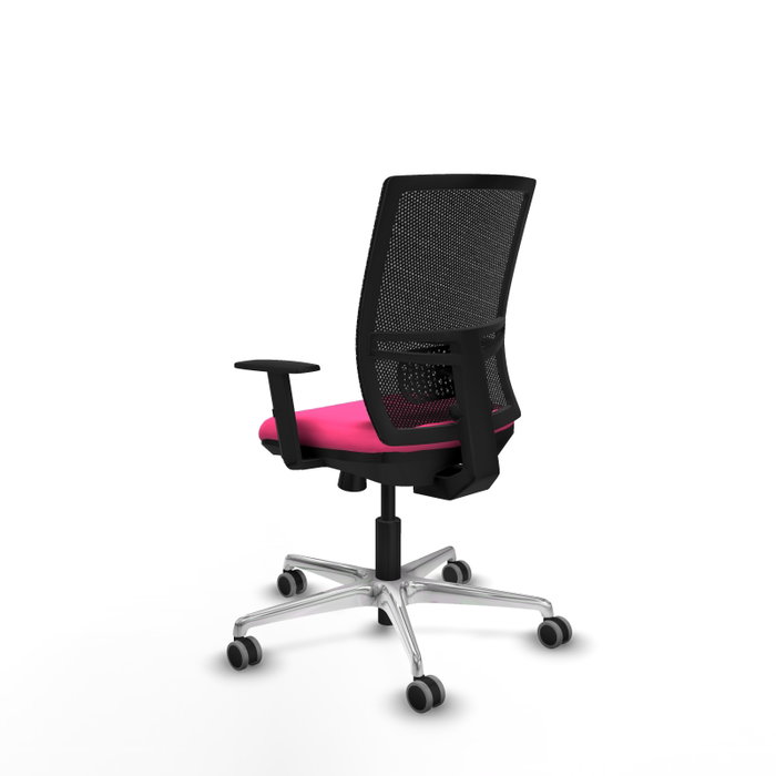 PIQUERAS Y CRESPO Silla de oficina Yunquera Rosa con mecanismo Sincro/Traslack
