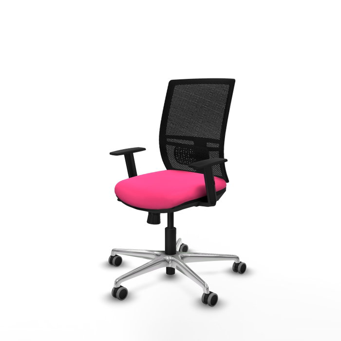 PIQUERAS Y CRESPO Silla de oficina Yunquera Rosa con mecanismo Sincro/Traslack