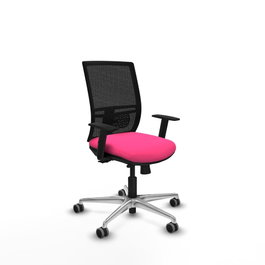 PIQUERAS Y CRESPO Silla de oficina Yunquera Rosa con mecanismo Sincro/Traslack