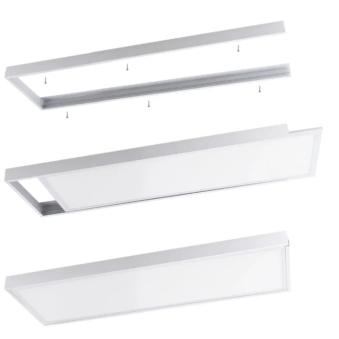 BX3 LIGHT Marco de Instalación en Superficie para Panel LED 1200 x 600 mm, BX3-M-P-1200600, Aluminio Blanco