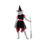Disfraz Infantil De Bruja Vestido Corto Rosa Y Sombrero 5-6 Años Halloween Niña