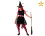 Disfraz de Bruja Infantil para Niña - Vestido Corto Rosa con Sombrero Puntiagudo - Halloween - Talla 5-6 Años