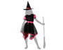 Disfraz de Bruja Infantil para Niña - Vestido Corto Rosa con Sombrero Puntiagudo - Halloween - Talla 5-6 Años