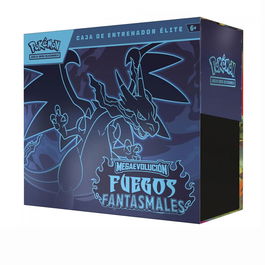 POKEMON JUEGO DE CARTAS Estuche Entrenador Elite Fuegos Fantasmales Cartas Latino