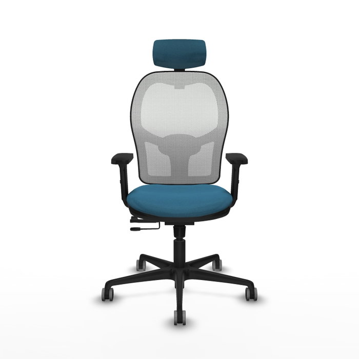 PIQUERAS Y CRESPO Silla de oficina Jorquera Sincro/Traslack Verde petróleo y Blanco PIQUERAS Y CRESPO Silla de oficina Jorquera Sincro/Traslack Verde petróleo y Blanco