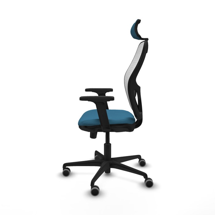 PIQUERAS Y CRESPO Silla de oficina Jorquera Sincro/Traslack Verde petróleo y Blanco PIQUERAS Y CRESPO Silla de oficina Jorquera Sincro/Traslack Verde petróleo y Blanco