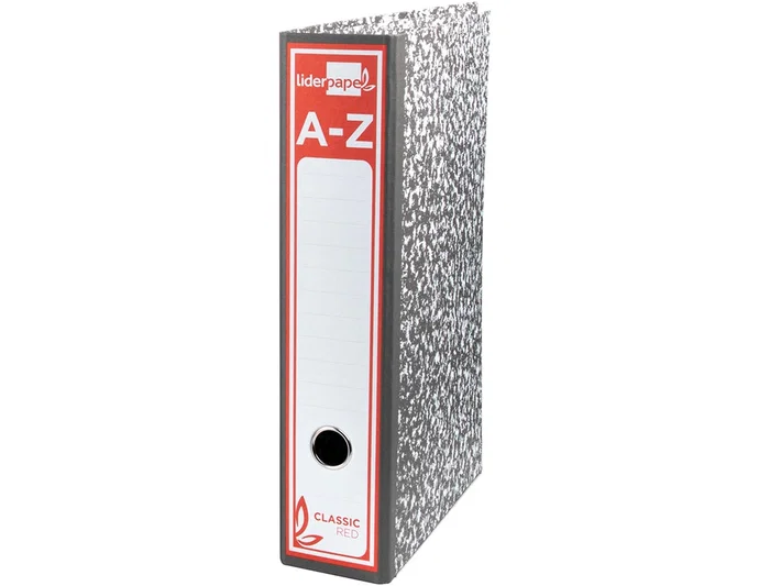 Liderpapel Archivador de palanca Classic Folio Rojo Cartón Entrecolado Lomo 80mm Gris Compresor Metálico Liderpapel Archivador de palanca Classic Folio Rojo Cartón Entrecolado Lomo 80mm Gris Compresor Metálico