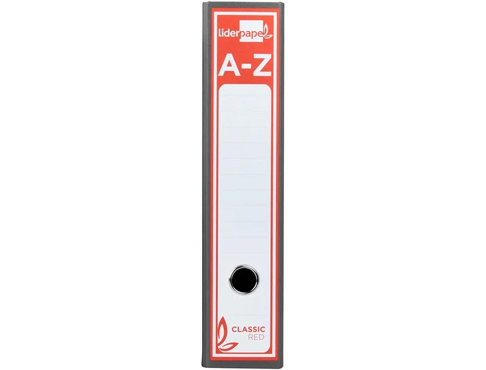 Liderpapel Archivador de palanca Classic Folio Rojo Cartón Entrecolado Lomo 80mm Gris Compresor Metálico Liderpapel Archivador de palanca Classic Folio Rojo Cartón Entrecolado Lomo 80mm Gris Compresor Metálico