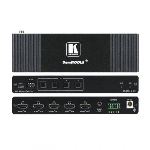 KRAMER VS-411X Selector Automático HDMI 4x1 4K HDR KRAMER VS-411X Selector Automático HDMI 4x1 4K HDR