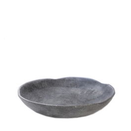 SUMMA PREMIUM SUPIEDRA Cuenco de Piedra Natural Gris, Diámetro 21 cm, Altura 6 cm, Vajilla Artesanal, Colección SUPIEDRA