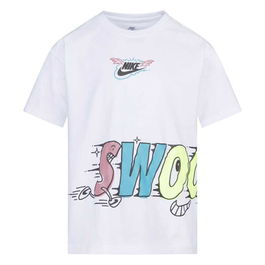 Camiseta de Manga Corta Infantil Nike 86L110-001 Blanco