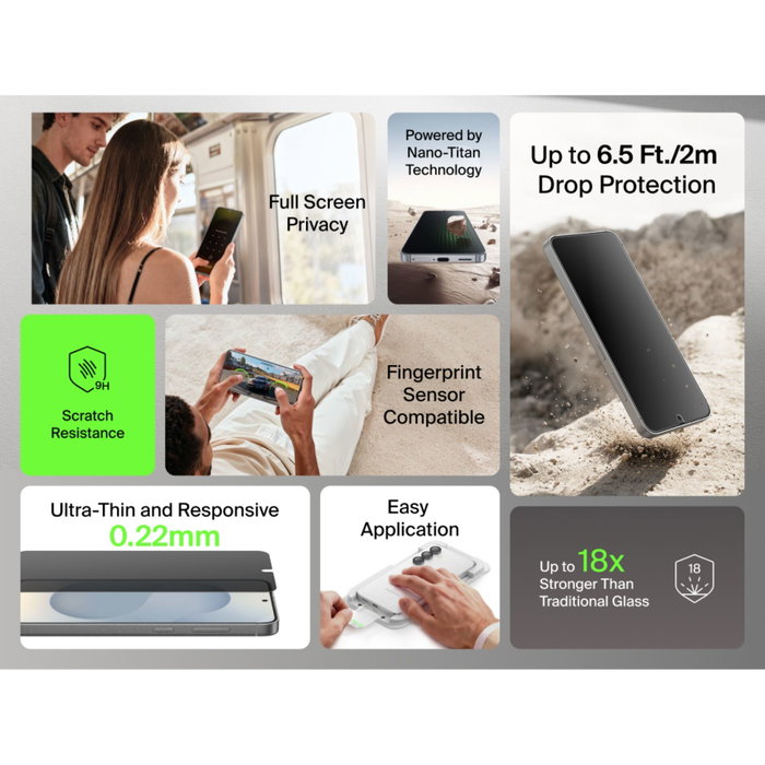 Belkin Titan SmartShield Privacy Screen Guard para Samsung Galaxy S26+ Belkin Titan SmartShield Privacy Screen Guard para Samsung Galaxy S26+