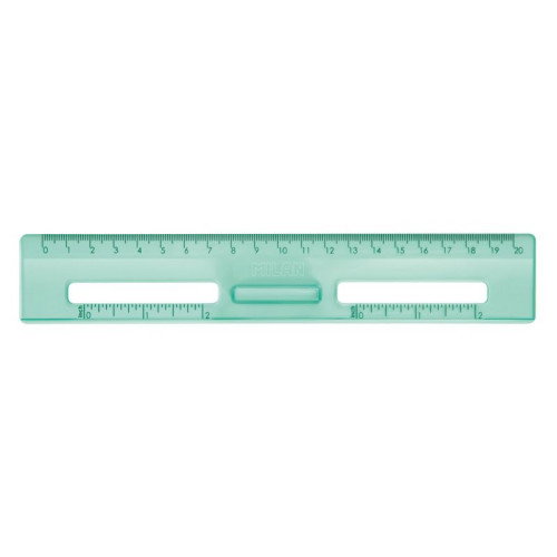 Milan Regla 20 cm Transparente Serie New Look Verde 357801NL Milan Regla 20 cm Transparente Serie New Look Verde 357801NL