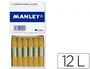Manley Lápices de Cera Ocre Madera n.64 Estuche de 12 Unidades