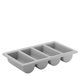 APS Cubertero de plástico, 4 compartimentos, polipropileno, 53 x 32.5 cm