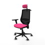 PIQUERAS Y CRESPO Silla de oficina Mardos Rosa y Negro con mecanismo Sincro