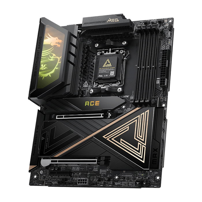 MSI MEG X870E ACE MAX Placa Base ATX, Socket AM5, Chipset AMD X870E, Wi-Fi 7, Bluetooth 5.4, DDR5 Hasta 9000 MHz, 5 Ranuras M.2, PCIe 5.0, 256 GB Max, HDMI 2.1