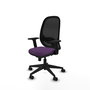 PIQUERAS Y CRESPO Silla de oficina Cilanco con mecanismo Sincro, Morado y Negro