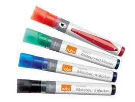 Marcador Pizarra Nobo Liquid Biselado Caja De 4 Surtidos