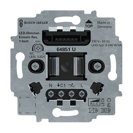 BUSCH-JAEGER BJ 64851 U LED-Tastdimmer-Einsatz flex