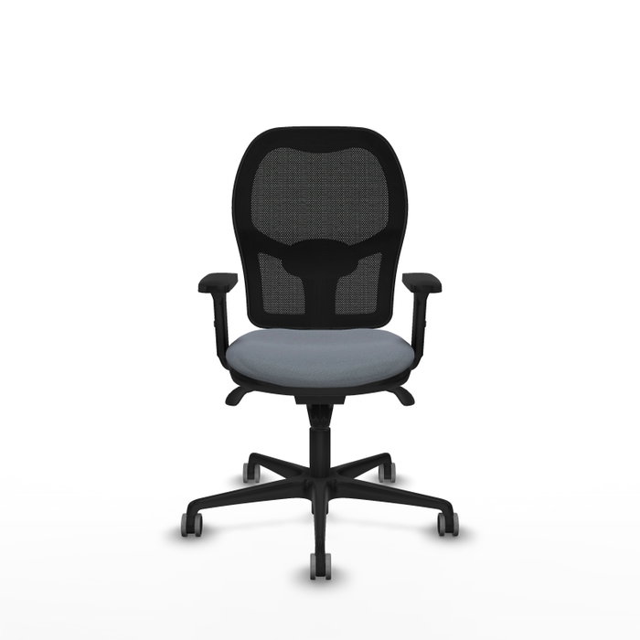 PIQUERAS Y CRESPO Silla de oficina Jorquera con mecanismo sincro, gris y negro
