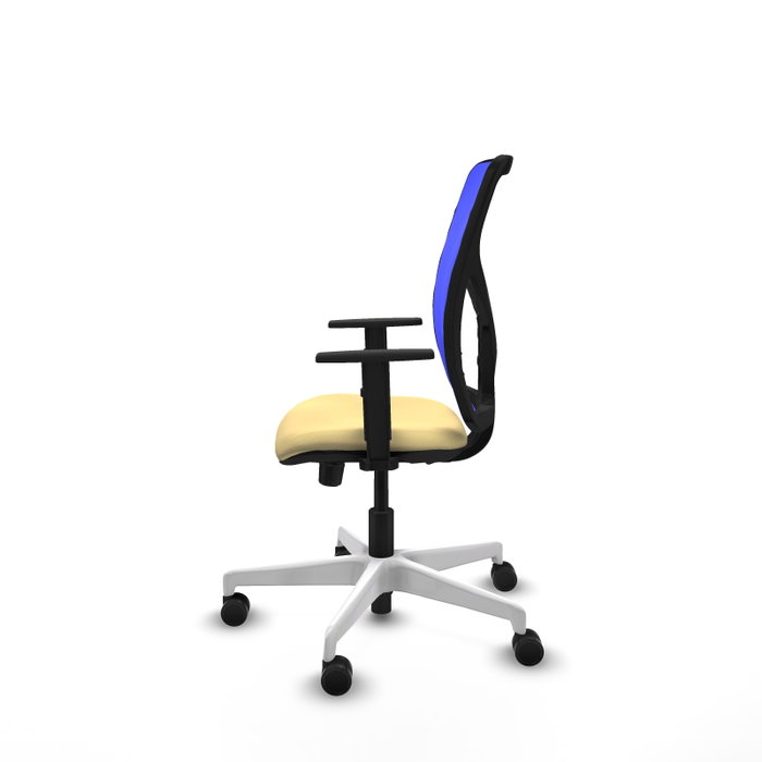 PIQUERAS Y CRESPO Silla de oficina Motilla con mecanismo Sincro/Traslack Crema y Azul PIQUERAS Y CRESPO Silla de oficina Motilla con mecanismo Sincro/Traslack Crema y Azul