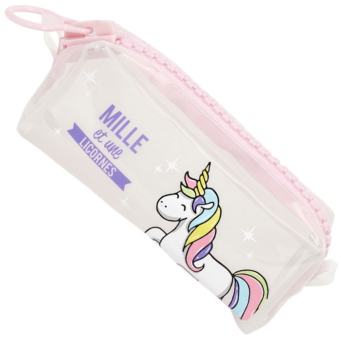 Jeux 2 momes Estuche Unicornio Licorne Translucido 21x8x7 cm