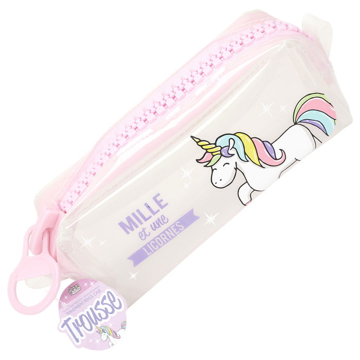 Jeux 2 momes Estuche Unicornio Licorne Translucido 21x8x7 cm