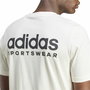 Camiseta de Manga Corta Hombre Adidas Molded Linear Blanco Natural