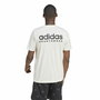 Camiseta de Manga Corta Hombre Adidas Molded Linear Blanco Natural