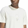 Camiseta de Manga Corta Hombre Adidas Molded Linear Blanco Natural