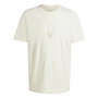 Camiseta de Manga Corta Hombre Adidas Molded Linear Blanco Natural