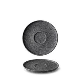 LANGENTHAL DOUBLEWALLS RAW Platillo de Postre Negro, Plato Liso, Vajilla de Alta Gama, Diámetro 16 cm (Set de 6)