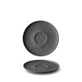 Langenthal Platillo de Porcelana Raw Negro, Diámetro 16 cm, Modelo Platillo - Vajilla (Set de 6)