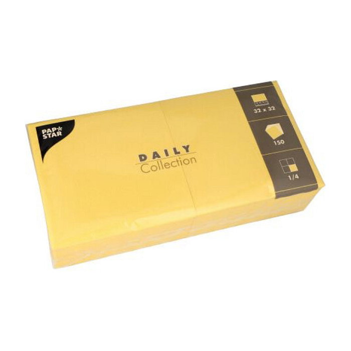 PAPSTAR Servilletas de 2 capas, 32,0 x 32,0 cm, amarillo PAPSTAR Servilletas de 2 capas, 32,0 x 32,0 cm, amarillo