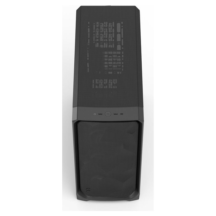 Fractal Design Meshify 3 XL Black Solid Gabinete PC Gaming ATX Torre Negra con Panel Frontal de Malla y Gestión de Cables