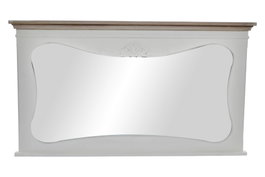 DKD Home Decor Espejo de Madera 117x5x63,3 Blanco y Natural