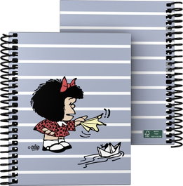 GRAFOPLAS DISEÑO Cuaderno Mafalda Boat A6 11,6x14,8x1,6cm