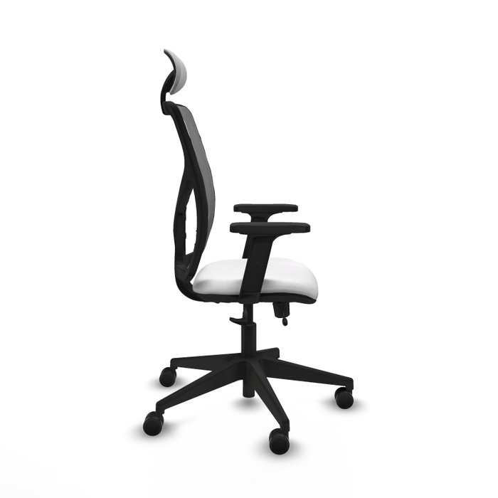 PIQUERAS Y CRESPO Silla de oficina Motilla con mecanismo Sincro/Traslack, Blanco y Gris