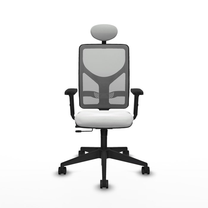 PIQUERAS Y CRESPO Silla de oficina Motilla con mecanismo Sincro/Traslack, Blanco y Gris