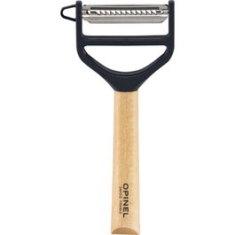 Opinel Peeler T-Duo Wood Blue con mango de madera y cuchillas dobles
