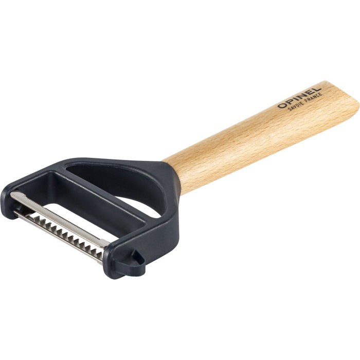 Opinel Peeler T-Duo Wood Blue con mango de madera y cuchillas dobles