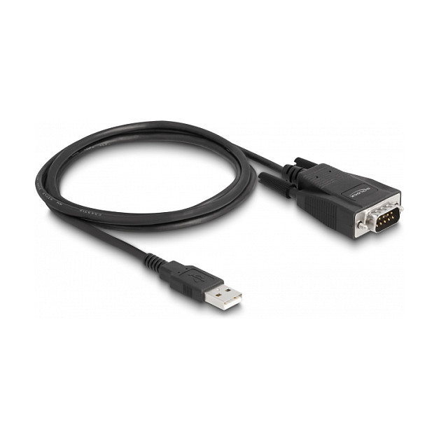 DeLOCK Adaptador USB 2.0 Tipo-A a Serie RS-232 DB9 Macho con Tornillos y Protección ESD