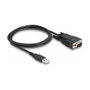 DeLOCK Adaptador USB 2.0 Tipo-A a Serie RS-232 DB9 Macho con Tornillos y Protección ESD